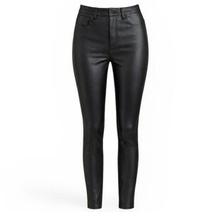Meshki Black Faux Leather High Waist Pants